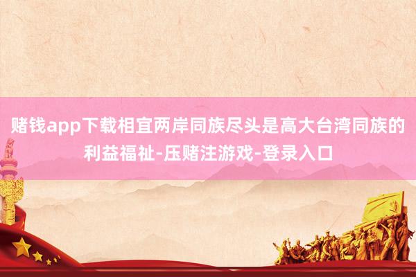 赌钱app下载相宜两岸同族尽头是高大台湾同族的利益福祉-压赌注游戏-登录入口