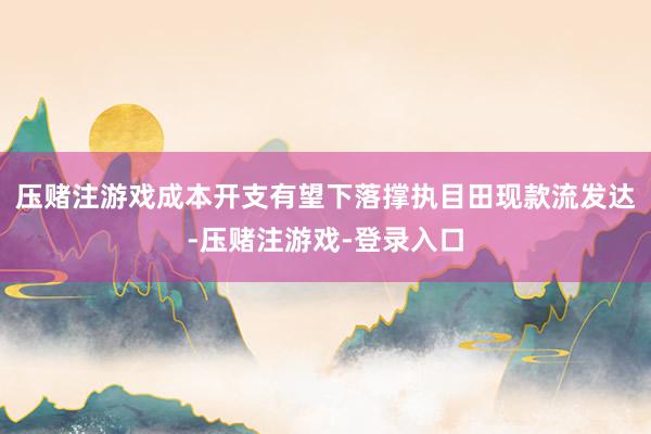 压赌注游戏成本开支有望下落撑执目田现款流发达-压赌注游戏-登录入口