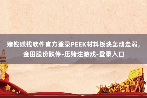 赌钱赚钱软件官方登录PEEK材料板块轰动走弱，金田股份跌停-压赌注游戏-登录入口