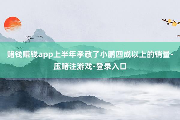 赌钱赚钱app上半年孝敬了小鹏四成以上的销量-压赌注游戏-登录入口